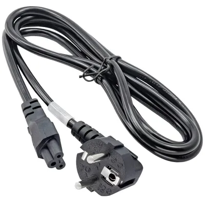 Image de AKYGA AK-NB-01A - Câble d'alimentation pour ordinateur portable (3 broches, IEC C5, CEE 7/7, 1,5 m)