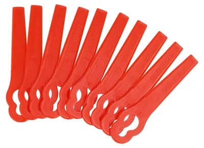 Produktbild von vhbw 10x Ersatz-Messer kompatibel mit Einhell GE-CT 18 L, RG-CT 18/1 Li, GE-CT 18 Li Rasentrimmer - Ersatzklinge Rot, Kunststoff