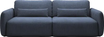 Produktbild von Sofa mit Schlaffunktion 3-Sitzer - Strukturstoff - Marineblau - VOPOZA