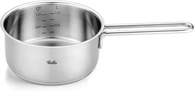 Produktbild von Fissler Kochtopfset Pure Collection 5-teilig – Edelstahl, Glasdeckel, 3 Kochtöpfe, Bratentopf & Stielkasserolle, Induktion