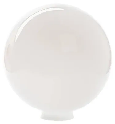 Image de Verre sphérique opale blanc brillant, Ø 250 mm, verre de rechange avec collerette pour abat-jour