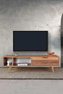 Image de Skye Decor, support TV de haute qualité en noyer, 100% mélaminé, 160 cm | 12345