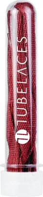 Produktbild von Tubelaces Schnürsenkel White Flat Maroon-120cm