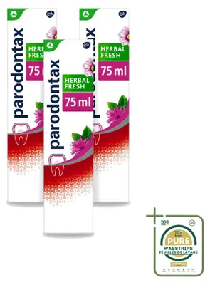 Obrázek produktu pro 3x zubní pasta Parodontax Herbal Fresh – Bergamot a máta – 75 ml – balení, 3 kusy