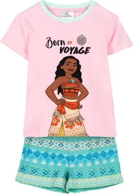 Zdjęcie produktu dla Disney Moana piżama dziecięca koszulka i spodenki ze 100% bawełny 7 lat
