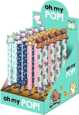 Zdjęcie produktu dla Oh My Pop! Zestaw wymazywalnych pisaków żelowych – ekspozytor (24)