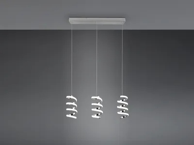 Immagine prodotto di Lampada a sospensione LED LAOLA, tonalità argento, 8 W, bianco neutro, 1250 lm, metallo, dimensioni: 150 x 70 x 13 cm, IP20, RL
