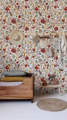 Produktbild von Coloray Fototapete 290x290 cm An Einer Wand Latex Latextapete - Herbst Beerenful.