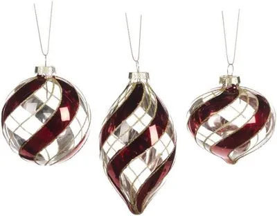 Produktbild von Kugel aus Glas, rot, Ø 8 cm, 6 Stück, Weihnachtsbaumdekoration