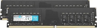 Obrázok produktu pre BRAINZAP 16 GB (2x8 GB) DDR4 2133 MHz PC4-2133P-UA0-11 DIMM CL15 1Rx8 1,2 V, nebufferovaná, bez ECC, RAM pamäť pre stolové počítače, pamäťový modul