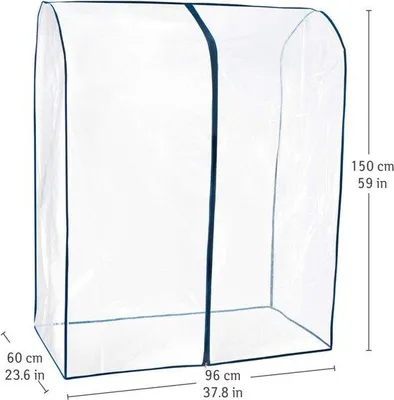 Produktbild von Famanu Schutzhaube für Kleiderständer - schützt vor Feuchtigkeit, Schmutz und Staub - 90 cm breit - 150 cm lang