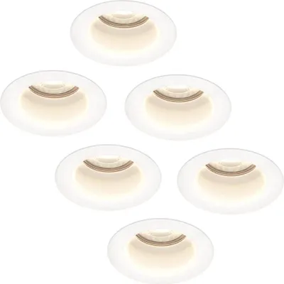 Produktbild von hoftronic LED Einbaustrahler 4W 345lm 4000K GU10 Dimmbar Weiß IP65 Set 6 Stück