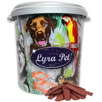 Produktbild von 5 kg Lyra Pet® Pferdefleischstreifen in 30 L Tonne