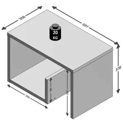 Obrázok produktu pre FMD Konferenčný stolík 2 v 1 59,1 × 35,8 × 37,8 cm biely