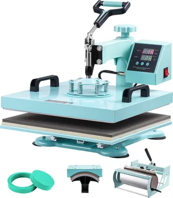 Immagine prodotto di SucceBuy 15x15 pollici 5-in-1 macchina per la stampa a caldo - Libera il tuo potenziale creativo con precisione e sicurezza!
