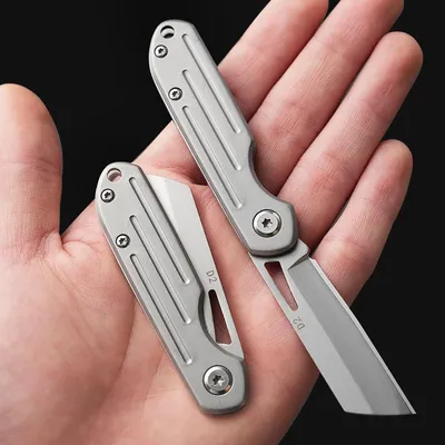 Produktbild von Klappmesser Klein Edelstahl Zweihand Outdoor EDC Schlüsselanhänger Messer