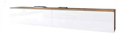 Image de Meuble TV CERIEE 180 – chêne wotan / blanc brillant