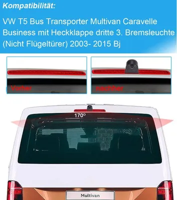 Immagine prodotto di Telecamera per retromarcia per VW T5, modello 3 = telecamera + schermo da 4,3 pollici