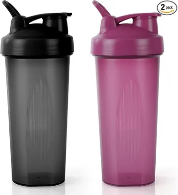 Zdjęcie produktu dla Shaker do Odżywek 600 ml 2 szt z Kulką Mieszającą BPA Free
