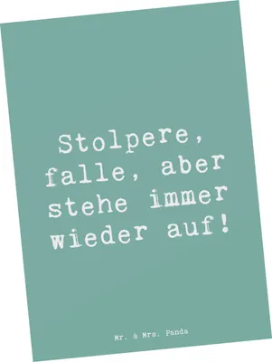 Produktbild von Mr. & Mrs. Panda Postkarte Spruch Fehler machen und daraus lernen - Meeresbrise - Geschenk, spruchkarte, Ansichtskarten, Vertrauem, Ansichtskarte, Zuversicht, Trost