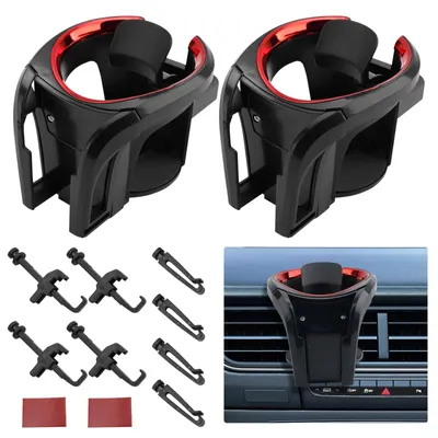 Imagen del producto de 2 portavasos para el coche, 2 en 1: portavasos y soporte para teléfono