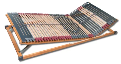 Lattenrost Rhodos KF, 7 Zonen, verstellbar, 44 Leisten, 90x200 cm