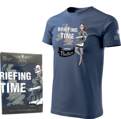 Obrázok produktu pre Tričko s potlačou "BRIEFING TIME" (veľkosť XL)