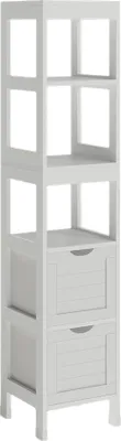 Produktbild von Badschrank Vicco Vilda Weiß 30 x 144 cm mit 2 Schubladen, Model 55542