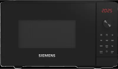 Obrázek produktu pro Siemens FE023LMB2 Stojanová mikrovlnná trouba, 800 W, 20 l, hydrolýza, cookControl8, LED osvětlení, černá/nerezová ocel