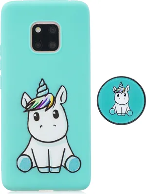 Produktbild von Für HUAWEI MATE 20 pro Pure Color Phone Cover Cute Cartoon Case Leicht weiche TPU mit passenden Muster einstellbare Halterung 5