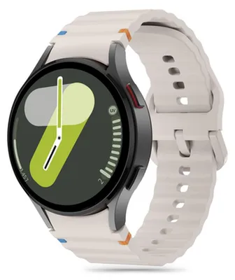 Immagine prodotto di Cinturino sportivo in silicone Tech-Protect per Samsung Galaxy Watch 4, 5, 5 Pro, 6, 7, FE - beige