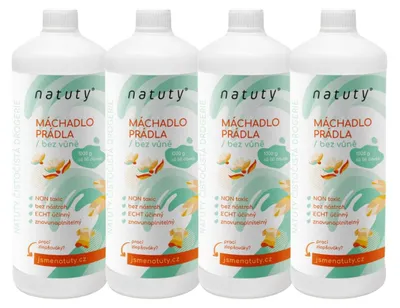 Immagine prodotto di Detersivo per bucato Natuty, senza profumo, 1 litro, confezione  da 4 pezzi
