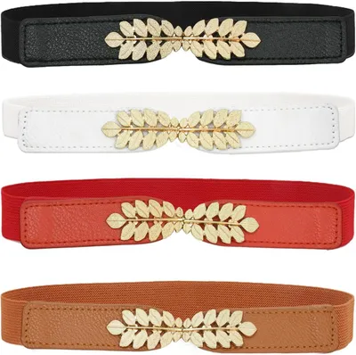 Productafbeelding van Modieuze elastische tailleband voor dames - Elegante dunne riem voor jurken