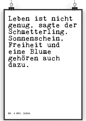 Produktbild von Mr. & Mrs. Panda Bild Leben ist nicht genug,... DIN A3 - Weiß - Geschenk, Wandbild, Spruch, Zitat, Andersen, Weisheit, Sprüche Weisheiten Zitate Lustig Worte, Deko Poster