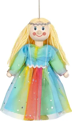 Produktbild von Marionette Fee-Regenbogen 20 cm, Holz-Marionette,