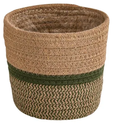 Produktbild von Seegras-Korb Übertopf für Pflanztöpfe Ø 21 cm - Geflochtenes Seegras - Natur - Pflanzkorb für Zimmerpflanzen in Wohnzimmer und Büro