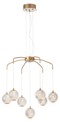 Immagine prodotto di GIANET SU LED – lampada a sospensione, diametro 65 cm, altezza 151 cm – colore oro