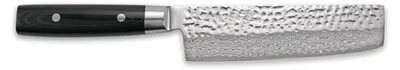 Image de Yaxell Couteau Nakiri Zen 16,5 cm - Acier damassé inoxydable 37 plis - Manche en Micarta et toile