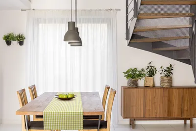 Obrázek produktu pro Běžná obdélníková běhoun na stůl, rozměry 40 x 200 cm, světle zelená/bílá, kostkovaný vzor, vyrobeno ze 100% bavlny