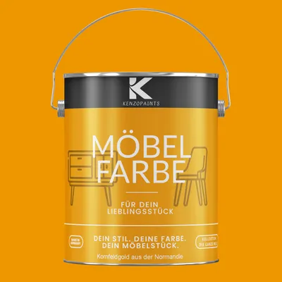 Produktbild von Kenzopaints 2,5Liter Möbelfarbe Möbellack - Kornfeldgold aus der Normandie