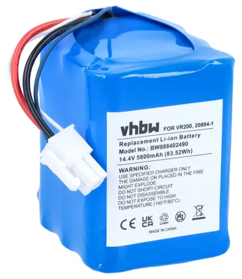 Produktbild von vhbw Akku kompatibel mit Vorwerk Kobold VR200 Staubsauger (5800 mAh, 14,4 V, Li-Ion)