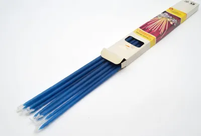 Produktbild von Blumenstraußkerzen 9er Set Blau 380mm