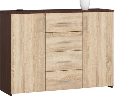 Produktbild von Akord Kredenz Wenge/Sonoma-Eiche 110X35X80 Cm