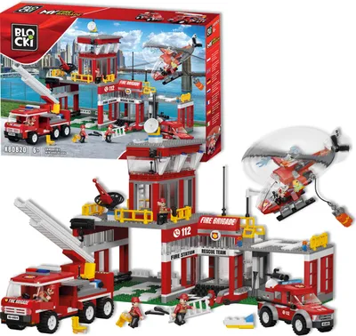 Produktbild von Blocki MyFire Brigade – Großes Feuerwehr-Bauset mit 881 Teilen (6+)