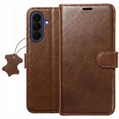 Obrázek produktu pro Obal na telefon Samsung A27 5G – kožené pouzdro typu "peněženka" + ochranné sklo 9H