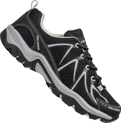 Produktbild von KIRKJUBØUR "Makalu" Outdoor Schuhe | Atmungsaktives Mesh-Obermaterial | Flexible, dämpfende Sohle | Abriebfeste Profilsohle | Gr.45 | schwarz | KJ-47