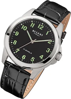 Produktbild von Regent Armbanduhr schwarz F-818 Herren Analog-Handaufzug URF818