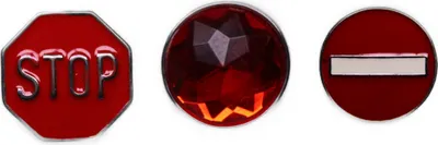 Obrázok produktu pre Tlačové čapy Click Button sada 3 červené