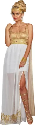Griechische Göttin Kostüm Athena für Damen Gr. M-2XL Kleid weiß-gold Römerin Antike SALE Fasching Karneval Mottoparty