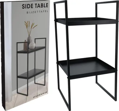Produktbild von Schwarzer quadratischer Metall-Couchtisch 27 x 54 x 54cm